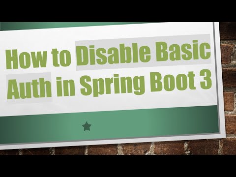 How to Disable