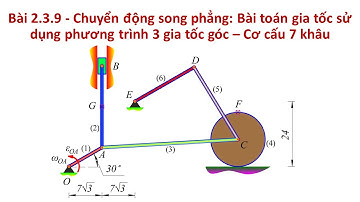 [CƠ LÝ THUYẾT ĐỘNG LỰC HỌC]BÀI TẬP 2.3.9: PT 3 gia tốc góc - Cơ cấu 7 khâu