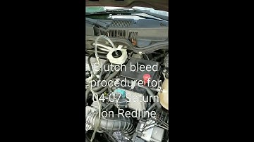 Saturn Ion Redline Clutch Bleeding Steps
