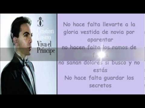 NO HACE FALTA CON LETRA - CRISTIAN CASTRO