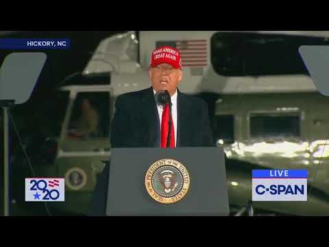 President Trump reads the &quot;Snake Poem&quot; at his rally in North Carolina