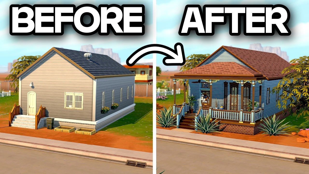 fixing Strangerville's UGLY starter home in The Sims 4