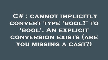 C# : cannot implicitly convert type 