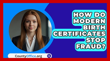 How Do Modern Birth Certificates Stop Fraud? - CountyOffice.org
