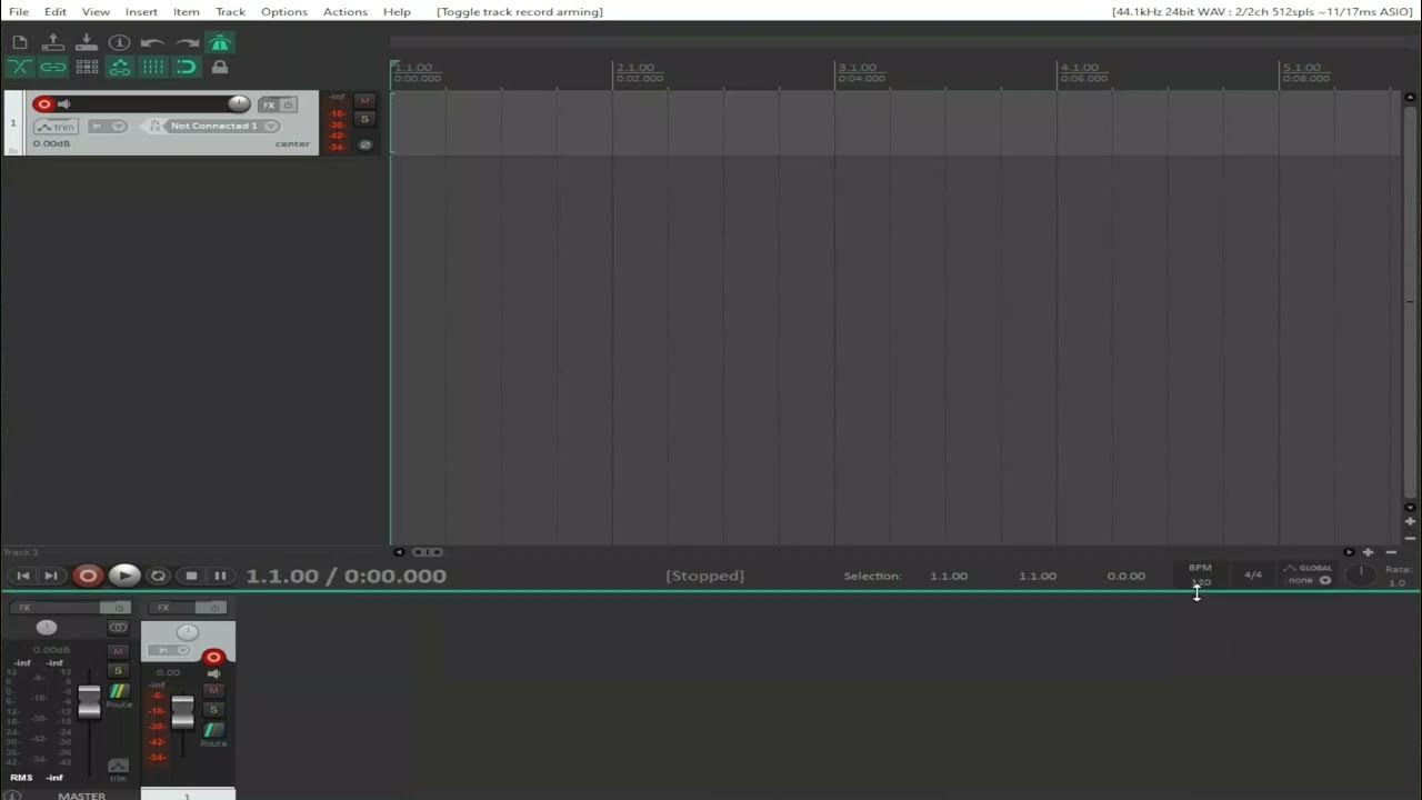 Reaper 2 Usando o metronomo YouTube