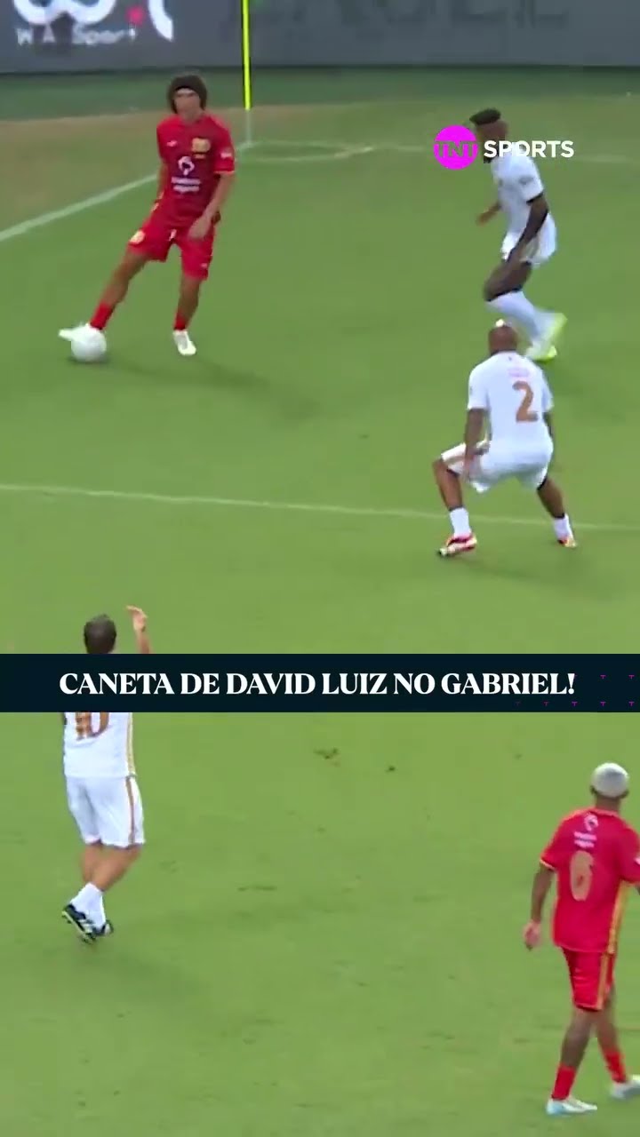 FECHA A PERNA, JOGADOR! OLHA A CANETA DO DAVID LUIZ NO GABRIEL NO JOGO DAS ESTRELAS! #shorts