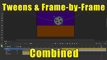 Combine Frame-By-Frame and Tween Animations -- A Simple Sun and Moon Animation