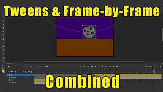 Combine Frame-By-Frame and Tween Animations -- A Simple Sun and Moon Animation