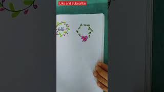 Easy doodle ideas | Frame Doodle for planner | #shorts #doodles #frameart