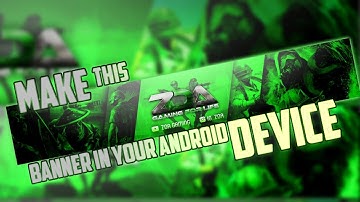 How to make green and dark pubg themed YouTube banner in Android||Dharmesh gfx