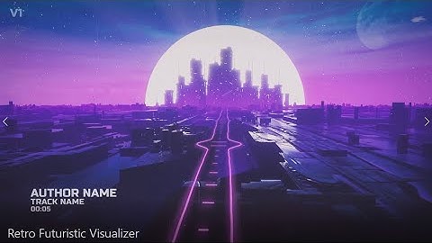 Retro Futuristic Visualizer - (How to make an Audio Visualizer and Audio Spectrum)