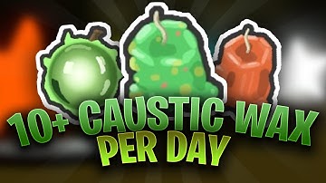 How to *FARM* 10+ Caustic Wax *PER DAY* | Bee Swarm Simulator