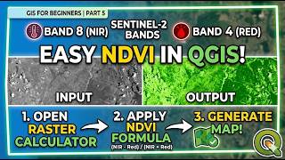 QGIS Learning 021: How to Calculate NDVI in QGIS (Step-by-Step Raster Calculator) | Part 5