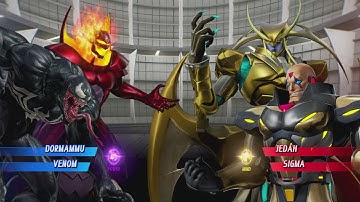 Venom and Dormammu vs Jedah and Sigma - MARVEL VS. CAPCOM: INFINITE