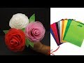 Shopping bag flower  how to make rose with shopping bag  best out of waste