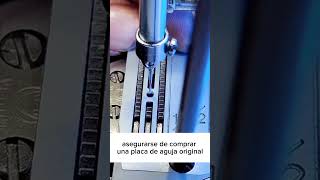 cómo centrar la placa de aguja máquina de coser. shorts