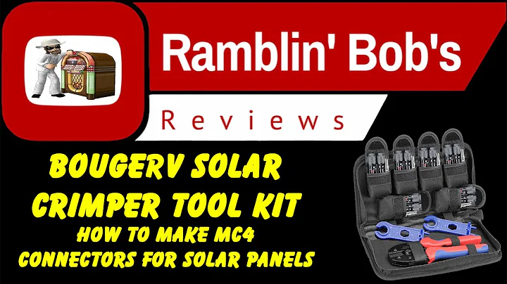 BOUGERV Solar Crimper Tool Kit - How To make MC4 Connectors For Solar Panels (Part 2)