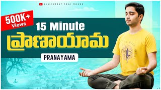 15 Min Daily Pranayama | ప్రాణాయామా తెలుగులో | Anxiety, Stress, Better Sleep #teluguyoga #pranayama