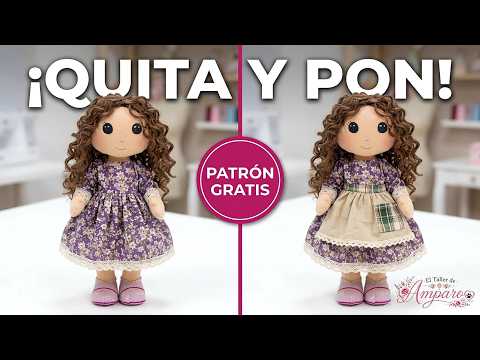 How to make a removable DRESS and APRON for PIZCA Doll 👗 FREE Patterns