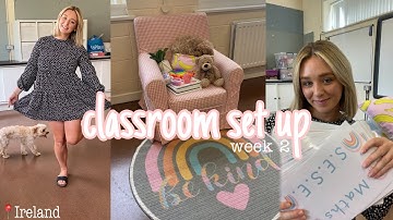 setting up my classroom ✨ // primary school teacher in Ireland
