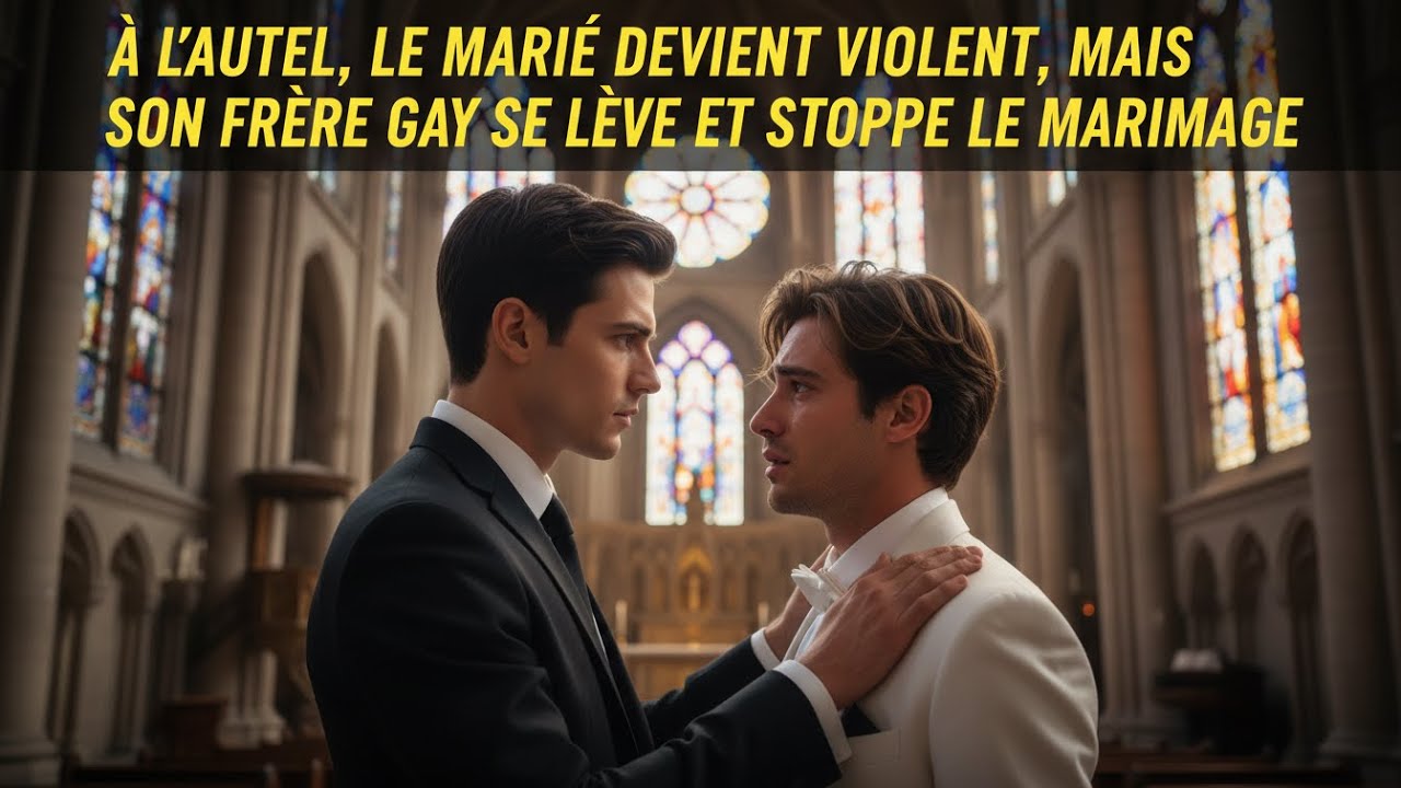 À L’AUTEL, LE MARIÉ DEVIENT VIOLENT, MAIS SON FRÈRE GAY SE LÈVE ET STOPPE LE MARIAGE