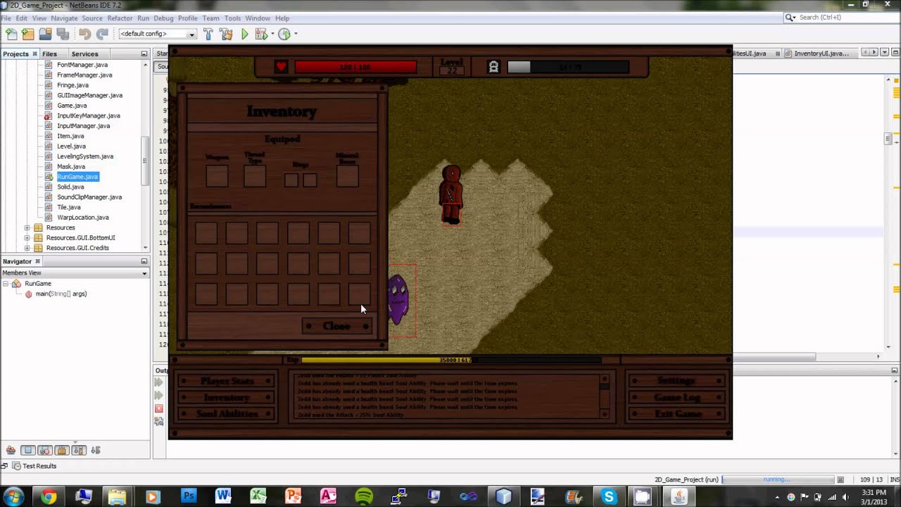 Java RPG Game - Update 3.5 (Fixed Movement Issue!, Working Exp Bar ...