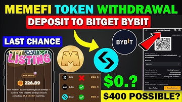 Memefi Token Deposit To Bybit & Bitget Exchange | Memefi Coin Price || Memefi Airdrop Withdrawal