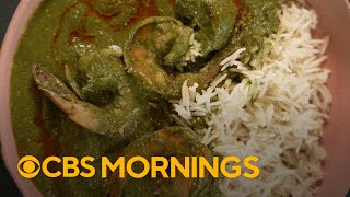 The Dish Recipe: Making coconut saag with shrimp