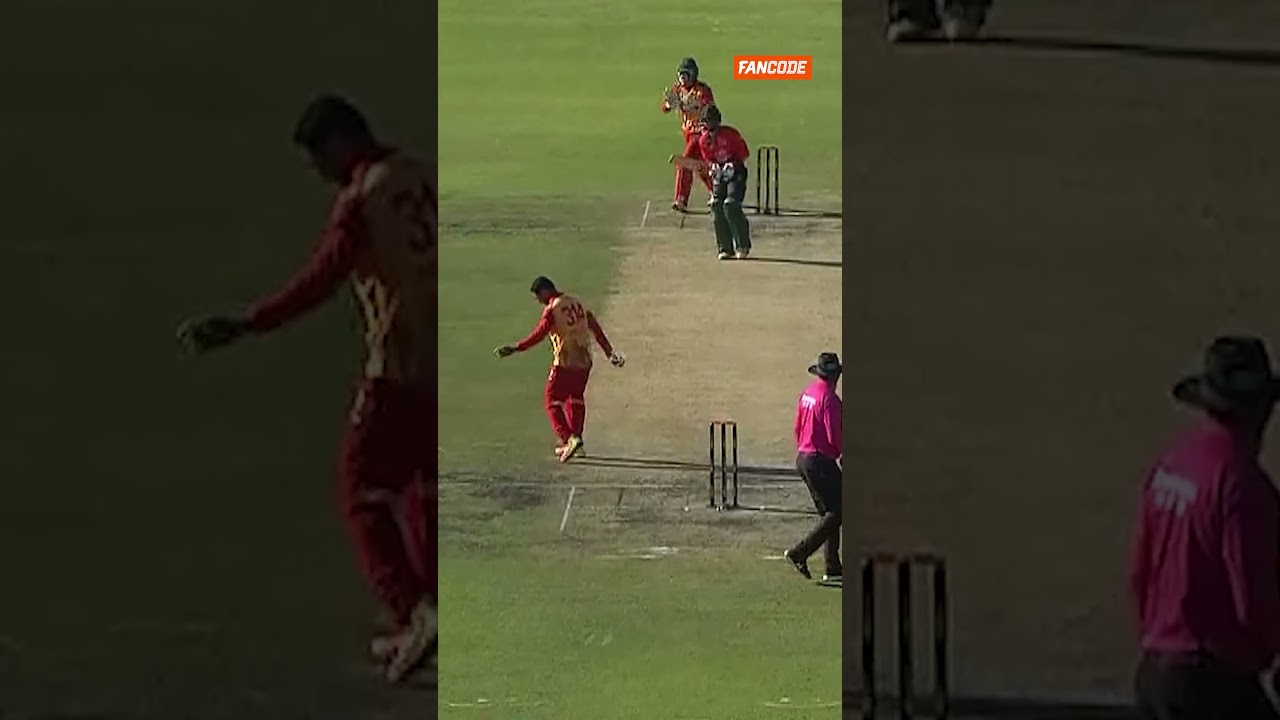 The catch was good, the leap was 🔥🔥| #ZIMvBAN #Zimbabwe #Bangladesh #ODI #SikandarRaza #shorts