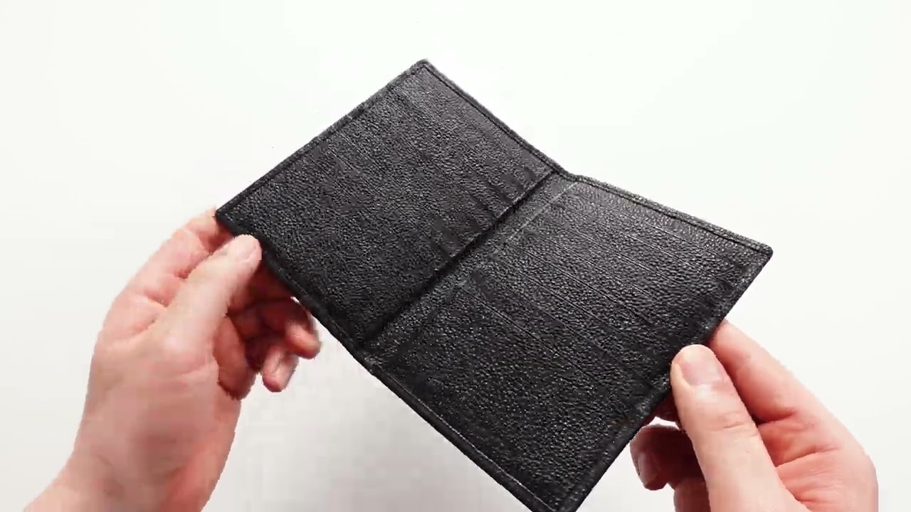 黒桟革 二つ折りカードケース | 大人の財布・ カード・パスケース etc 