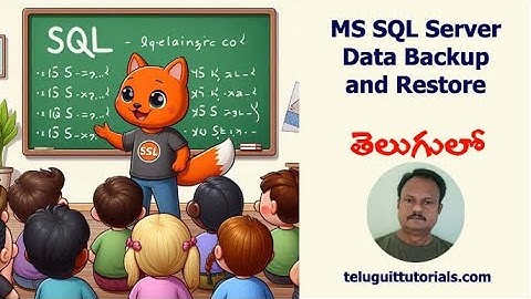 MSSQL Backup and Restore In Telugu | How to Take Database Backup In Telugu  | Database Backup