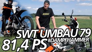 SWT-SPORTS EnduroBoxer Umbau Nr. 79.  Rahmenverstärkung mit Zentralfederbein und USD Gabel