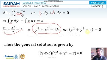 Lecture video _ 18MAT11 _Module 4 _ Diff Equation   First order and  high degree _ Srinivasan k