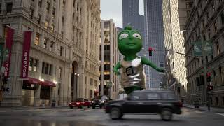 Dancing Alzak in New York - Alza's little green alien mascot dancing | @defonten