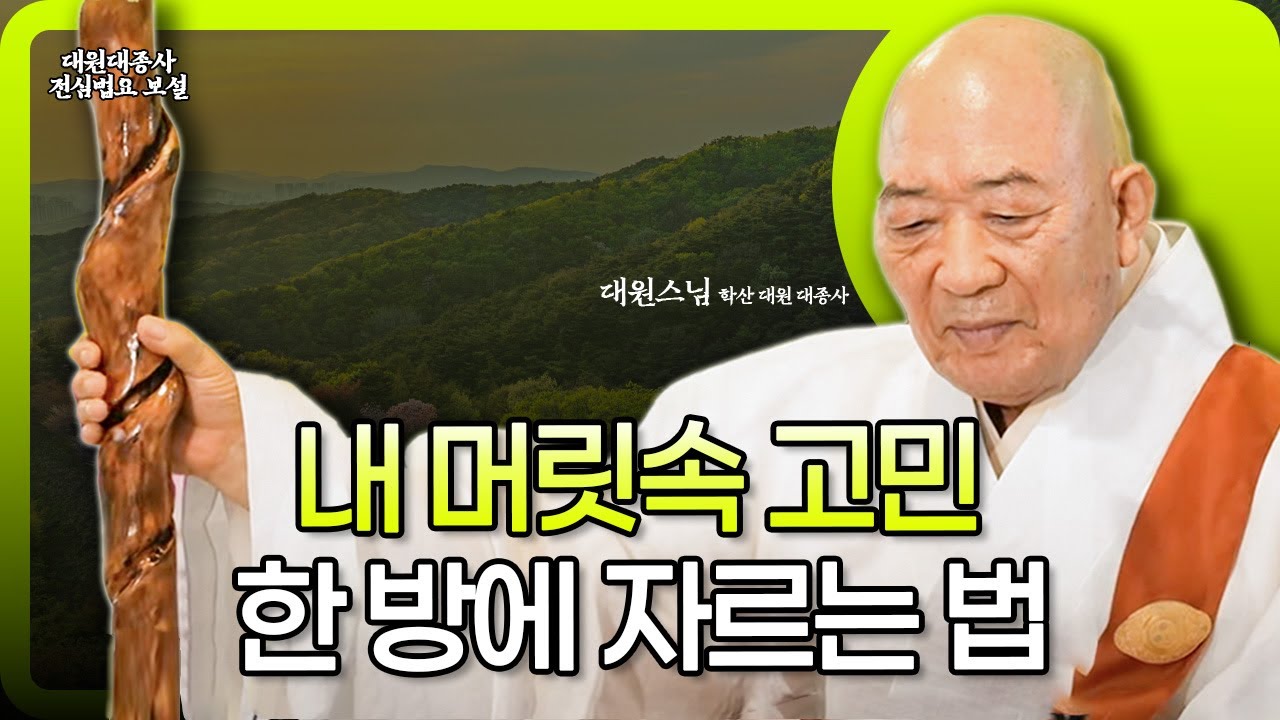 [해인총림 해인사 방장 학산 대원대종사] 고민 끝! '나'에 대한 착각을 끊고 자유로워지는 법  _대원스님의 전심법요 보설 57회 #대원대종사 #전심법요