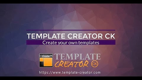 Template Creator CK 5 for Joomla