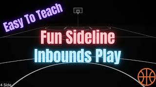 Easy Sideline Inbounds Play - 4 Side - Not for beginners