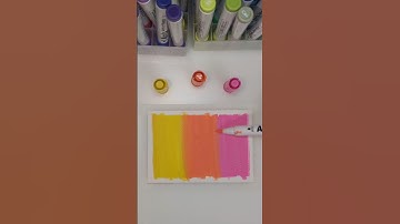 How to Make a Gradient with Warm Colors! ✍️ Do You Love Acrylic Markers?! 🤔 #art #hack #tutorial