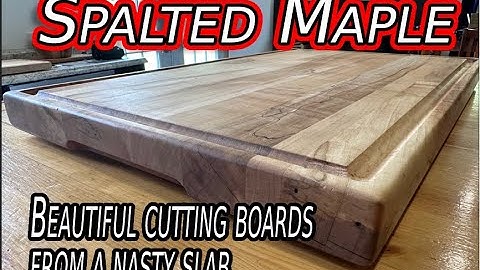 GORGEOUS Spalted Maple Cutting Boards from a NASTY Live Edge Slab || How to Make a Cutting Board