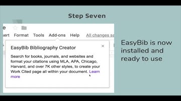 Creating a Bibliography, citing sources with EasyBib using Google Docs
