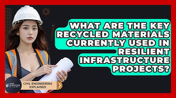 What Are The Key Recycled Materials Currently Used In Resilient Infrastructure Projects?