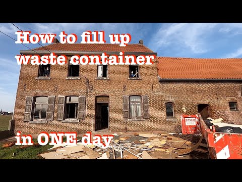 How to fill up the MIXED CONSTRUCTION WASTE container in one day / fun TIMELAPSE  - Ep.12