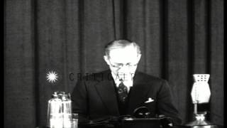 Joseph Kennedy speaks over radio in Washington D.C. and says American people are ...HD Stock Footage