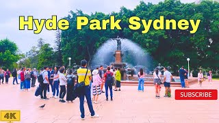 Sydney Australia walking tour Hyde Park | 4k HDR