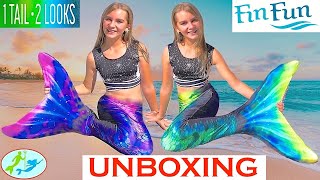 New Fin Fun Mermaid Tail THE HIP FLIP unboxing and Swimming in the Pool | Ocean | Theekholms