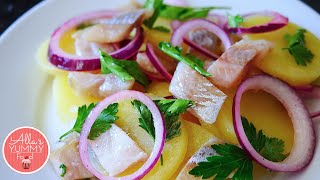 Russian Food | Herring & Potato Salad | Закуска селедка с картошкой Russian Food | Herring & Potato Salad | Закуска селедка с картошкой