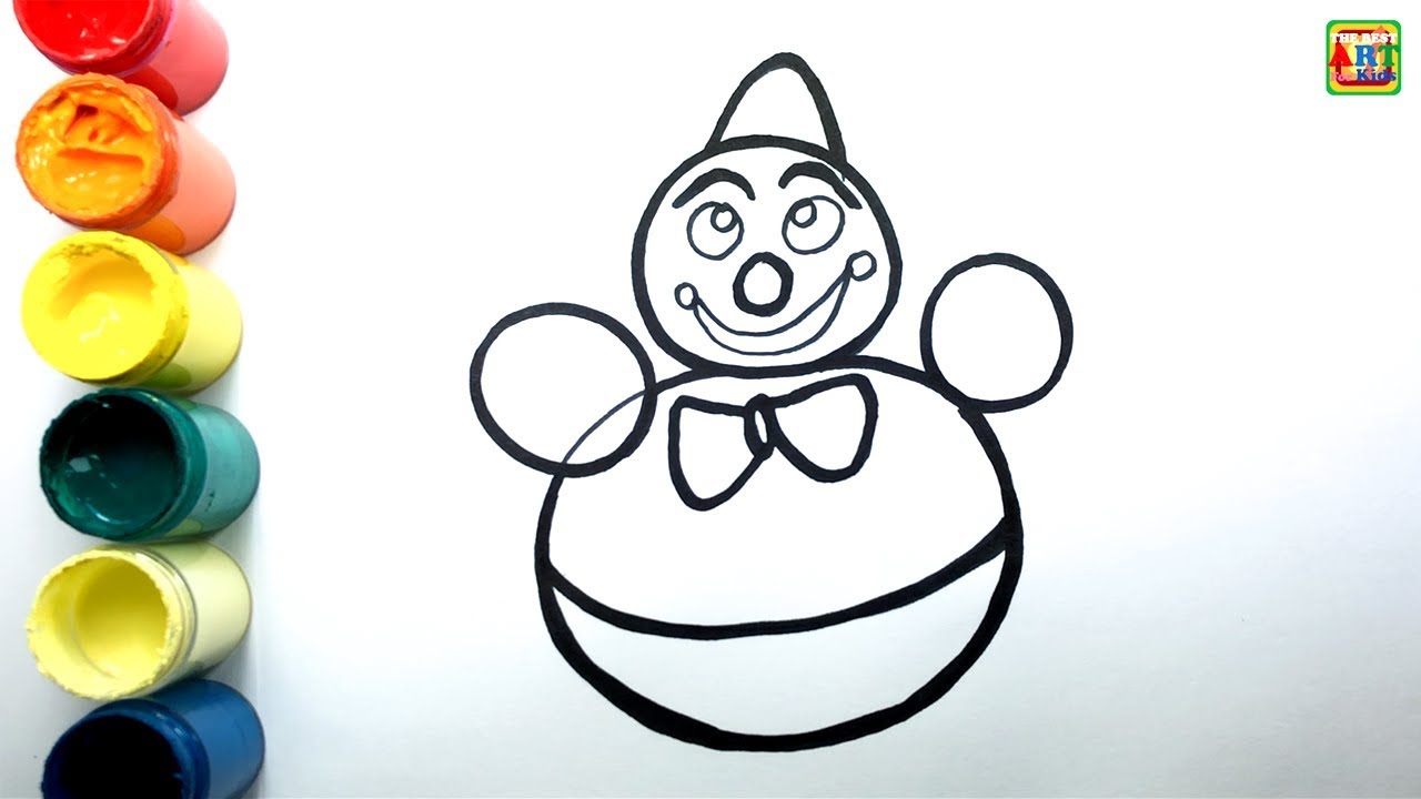Learn drawing and coloring Roly Poly Toy | The Best Art For Kids - YouTube