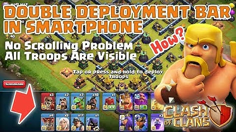How To Have Double Deployment Bar In Any Android Smartphone | Clash Of Clans Tips And Tricks