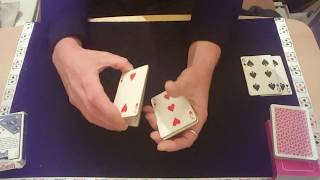 180 helix false cut. Tutorial. Card Mat Tutorials.