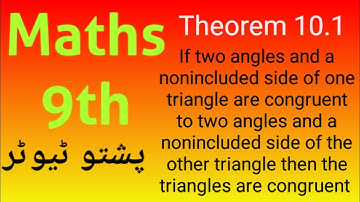 Theorem 10.1, class 9 Maths, AAS congruence theorem, pushto Tutor, kp boards